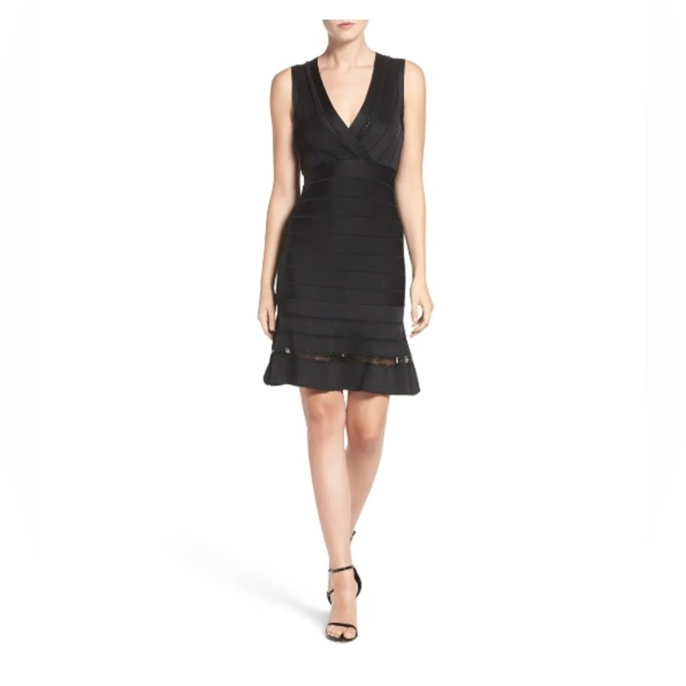 French Connection Amhara Spotlight Fit & Flare Bandage Dress 2 US / 6 UK